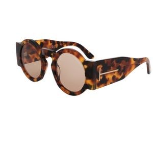 Tom Ford Tatiana Round Sunglasses Havana
